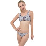 Elegant Purple Floral Jacquard Mesh Lace Fabric The Little Details Bikini Set