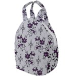 Elegant Purple Floral Jacquard Mesh Lace Fabric Travel Backpack