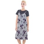 Elegant Purple Floral Jacquard Mesh Lace Fabric Camis Fishtail Dress