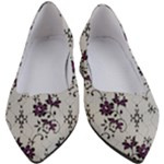 Elegant Purple Floral Jacquard Mesh Lace Fabric Women s Block Heels 