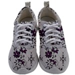 Elegant Purple Floral Jacquard Mesh Lace Fabric Mens Athletic Shoes