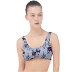 Elegant Purple Floral Jacquard Mesh Lace Fabric The Little Details Bikini Top