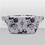 Elegant Purple Floral Jacquard Mesh Lace Fabric Waist Bag 