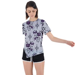 Asymmetrical Short Sleeve Sports T-Shirt 