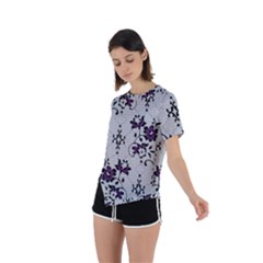 Asymmetrical Short Sleeve Sports T-Shirt 