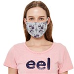 Elegant Purple Floral Jacquard Mesh Lace Fabric Cloth Face Mask (Adult)