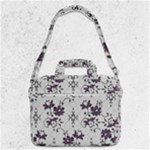 Elegant Purple Floral Jacquard Mesh Lace Fabric MacBook Pro 13  Shoulder Laptop Bag 