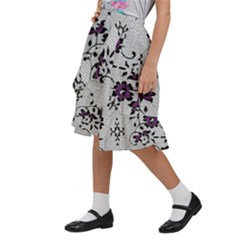 Kids  Ruffle Flared Wrap Midi Skirt 