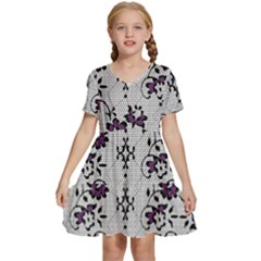 Kids  Short Sleeve Tiered Mini Dress 