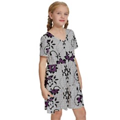 Kids  Short Sleeve Tiered Mini Dress 