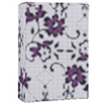 Elegant Purple Floral Jacquard Mesh Lace Fabric Playing Cards Single Design (Rectangle) with Custom Box