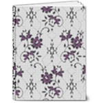 Elegant Purple Floral Jacquard Mesh Lace Fabric 6  x 8  Hardcover Notebook