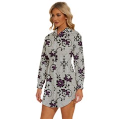 Womens Long Sleeve Shirt Dress 