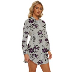 Womens Long Sleeve Shirt Dress 