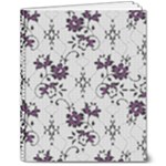 Elegant Purple Floral Jacquard Mesh Lace Fabric 8  x 10  Softcover Notebook