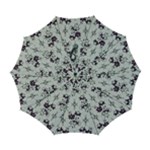 Elegant Purple Floral Jacquard Mesh Lace Fabric Automatic Folding Umbrella with Case (Large)