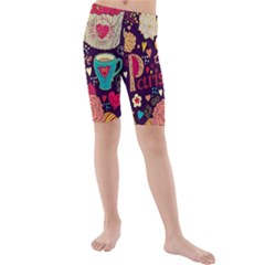 Kids  Mid Length Swim Shorts 