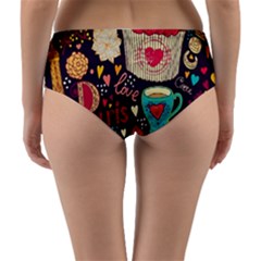 Reversible Mid-Waist Bikini Bottoms 