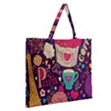 Zipper Large Tote Bag 