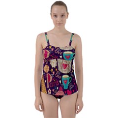 Twist Front Tankini Set 