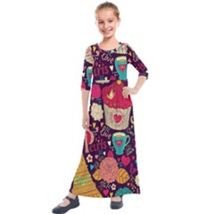 Kids  Quarter Sleeve Maxi Dress 