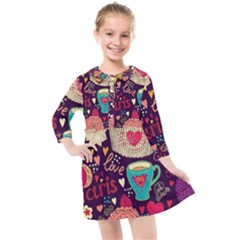 Kids  Quarter Sleeve Shirt Dress 