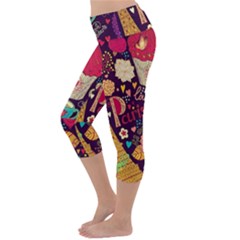 Lightweight Velour Capri Yoga Leggings 