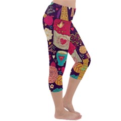 Lightweight Velour Capri Yoga Leggings 