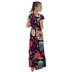 Flutter Sleeve Maxi Dress 