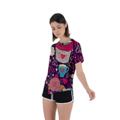 Asymmetrical Short Sleeve Sports T-Shirt 