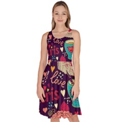 Knee Length Skater Dress With Pockets 