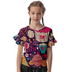 Kids  Cut Out Flutter Sleeves 