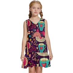 Kids  Sleeveless Tiered Mini Dress 