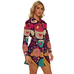 Womens Long Sleeve Shirt Dress 