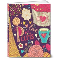 Collage Worx Black Collage Cupcake Eifel Tower Fireworks Paris 7  x 9  Softcover Notebook from ArtsNow.com