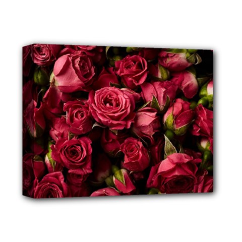 Floral Buds Of Roses Beautiful Flowers Deluxe Canvas 14  x 11  (Stretched) from ArtsNow.com