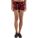 Floral Buds Of Roses Beautiful Flowers Yoga Shorts