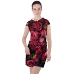 Floral Buds Of Roses Beautiful Flowers Drawstring Hooded Dress