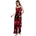 Spaghetti Top Long Pants Satin Pajamas Set 