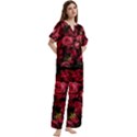 Short Sleeve Long Pants Satin Pajamas Set 