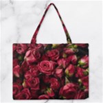 Floral Buds Of Roses Beautiful Flowers Zipper Medium Tote Bag