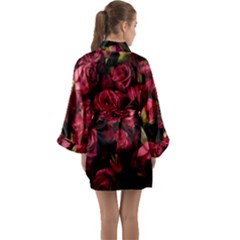 Long Sleeve Satin Kimono 