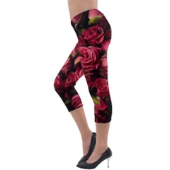 Lightweight Velour Capri Leggings  