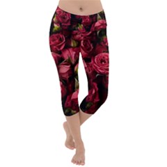 Lightweight Velour Capri Yoga Leggings 