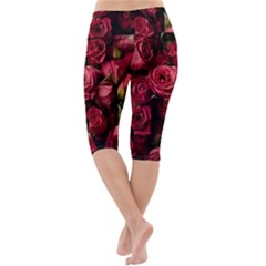 Lightweight Velour Cropped Yoga Leggings 