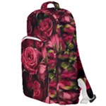 Floral Buds Of Roses Beautiful Flowers Double Compartment Backpack