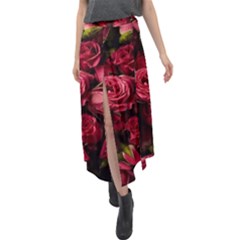 Velour Split Maxi Skirt 