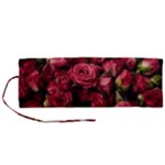 Floral Buds Of Roses Beautiful Flowers Roll Up Canvas Pencil Holder (M)