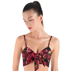 Woven Tie Front Bralet 