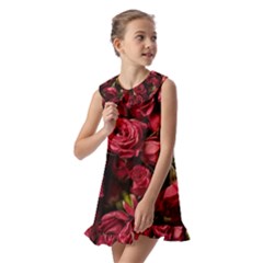 Kids  Pilgrim Collar Ruffle Hem Dress 